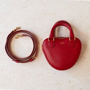 Celine Medium Heart Top Handle Micro Bag w/ Entrupy COA